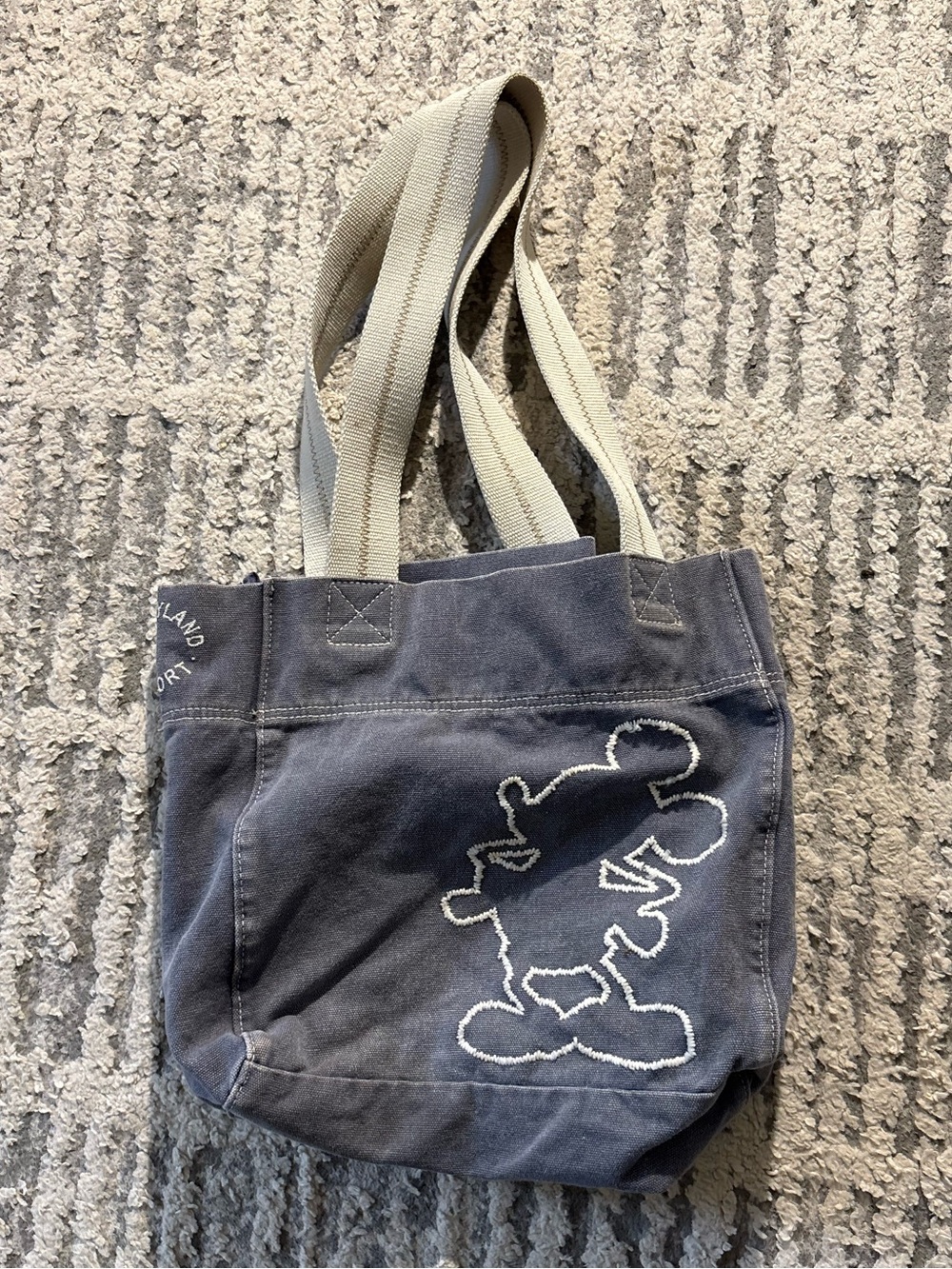 Disneyland resort blue Mickey Mouse tote fabric bag
